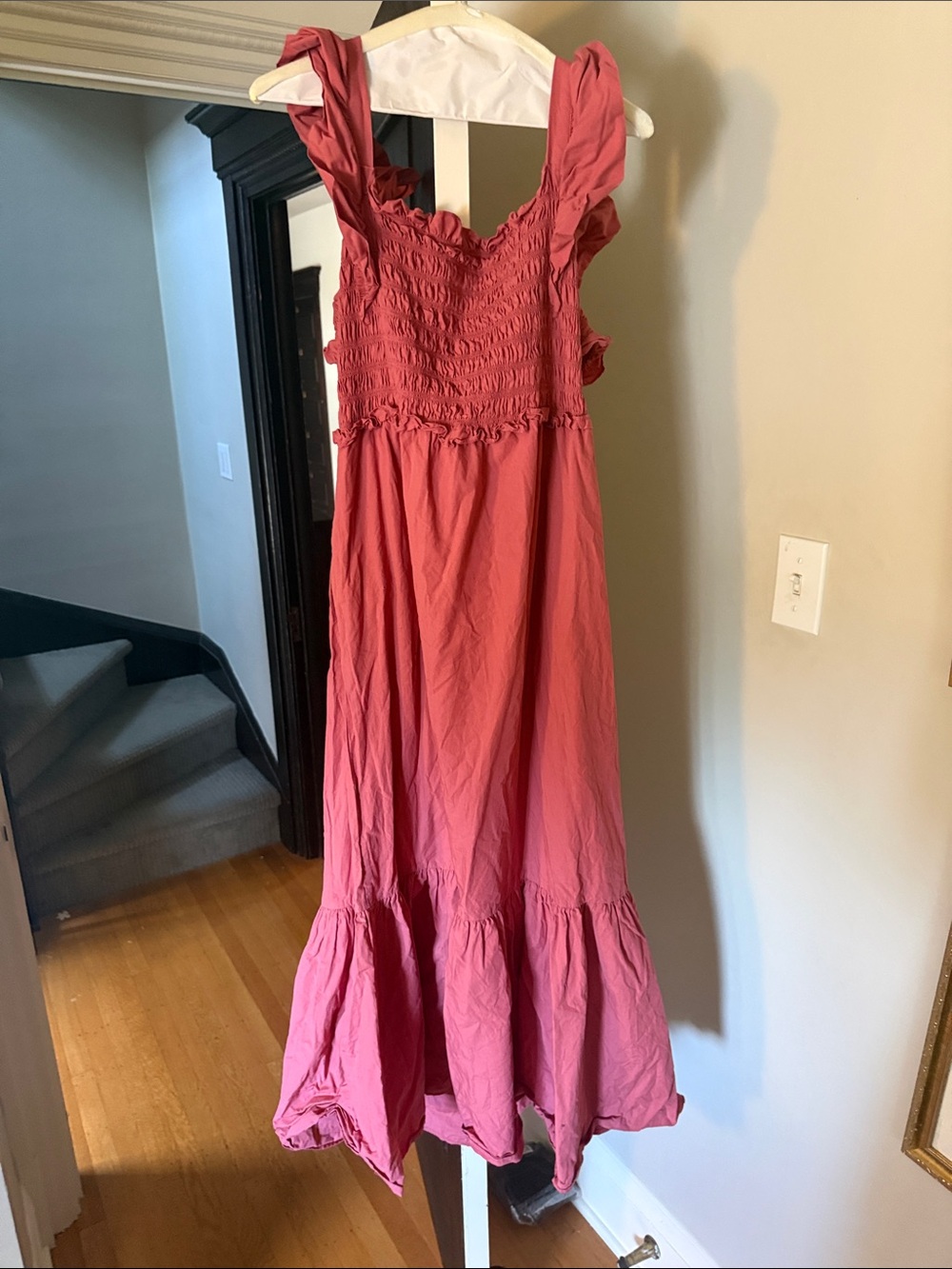 Sea New York Pink Ruffled Maxi Dress
